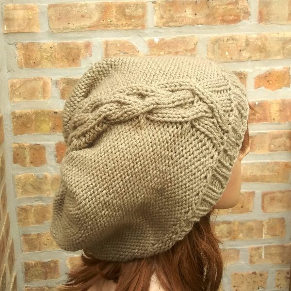 Cable Slouchy in Taupe - Image 3