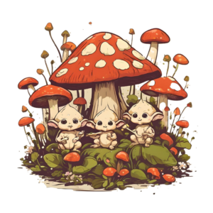 Cottage Core Goblins and Mushroom Tee