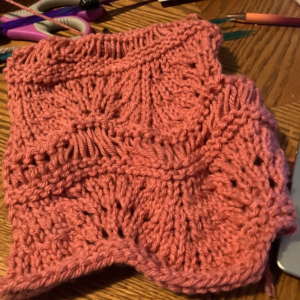 Feather & Fan Drop Stitch Scarf